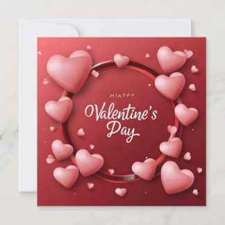 Cartes Pour Fêtes Annuelles Joyeuse Saint-Valentin Cœur Rouge