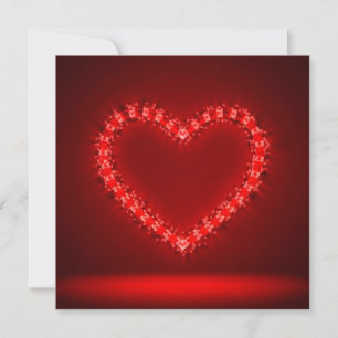 Cartes Pour Fêtes Annuelles Joyeuse Saint-Valentin Cœur Rouge
