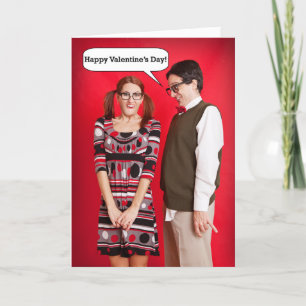Cartes Pour Fêtes Annuelles Joyeuse Saint-Valentin Couple Gênant Drôle