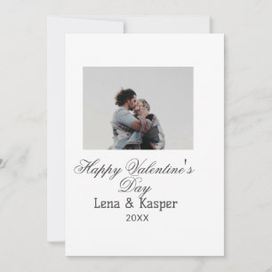 Cartes Pour Fêtes Annuelles Joyeuse Saint-Valentin couple photo moderne simple