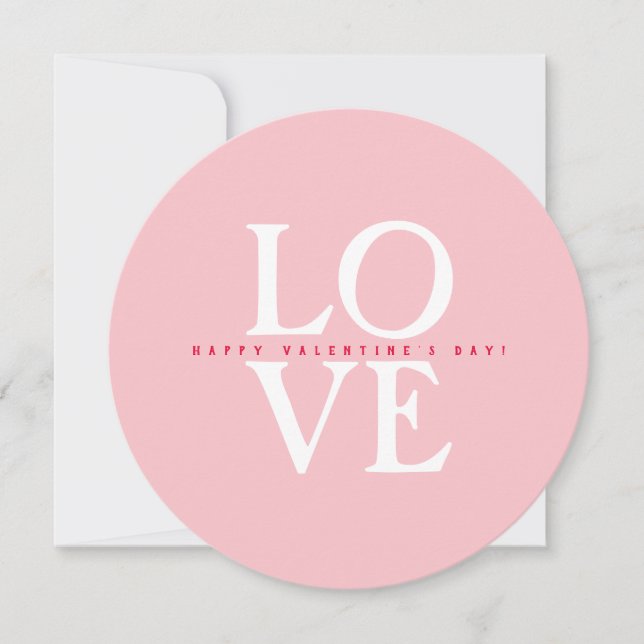 Cartes Pour Fêtes Annuelles Joyeuse Saint-Valentin Élégant Message de Vœux (Devant)