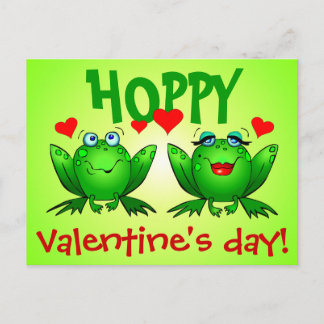 Cartes Pour Fêtes Annuelles Joyeuse Saint-Valentin Grenouilles de Dessin Animé