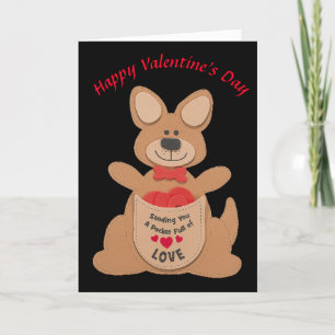 Cartes Pour Fêtes Annuelles Joyeuse Saint-Valentin Kangourou