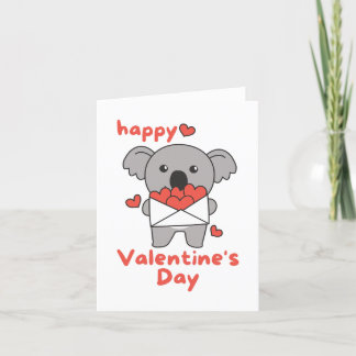 Cartes Pour Fêtes Annuelles Joyeuse Saint-Valentin mignon Koala
