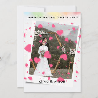 Cartes Pour Fêtes Annuelles Joyeuse Saint-Valentin motif coeurs rouges rustiqu