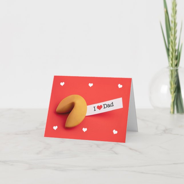 Cartes Pour Fêtes Annuelles Joyeuse Saint-Valentin Papa Cookie de Chance (Devant)