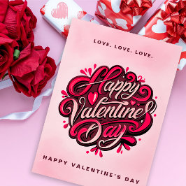Cartes Pour Fêtes Annuelles Joyeuse Saint-Valentin personnalisable