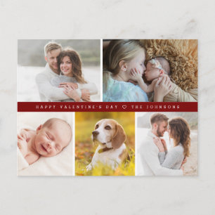 Cartes Pour Fêtes Annuelles Joyeuse Saint-Valentin personnalisée avec des phot