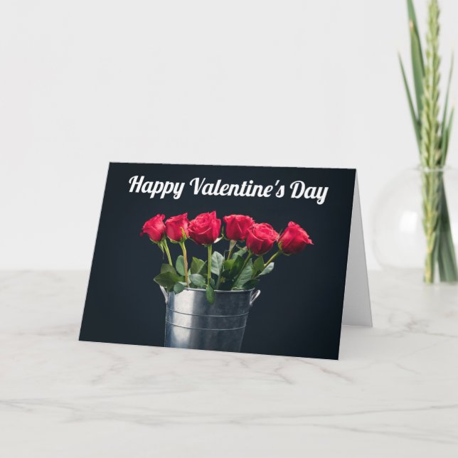 Cartes Pour Fêtes Annuelles Joyeuse Saint-Valentin pour quiconque Roses (Devant)