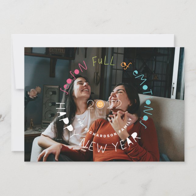 Cartes Pour Fêtes Annuelles Joyeuse saison des fêtes Plein d'émotions Emoji Ph (Devant)