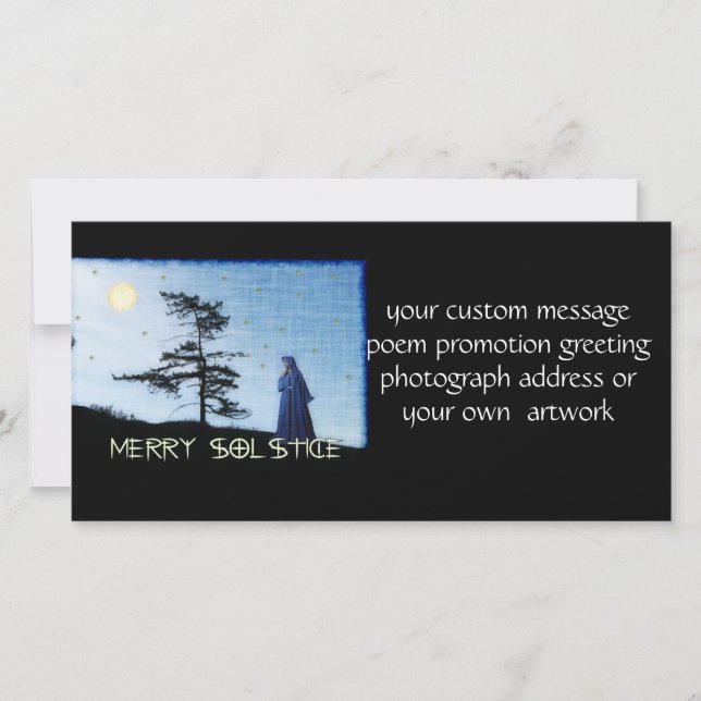 Cartes Pour Fêtes Annuelles Joyeuse soirée solstice (Devant)