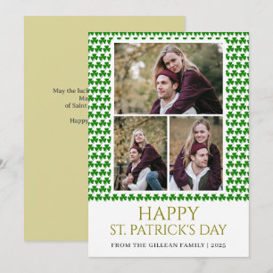 Cartes Pour Fêtes Annuelles Joyeuse St patricks day Shamrocks famille 3 photo