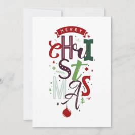 Cartes Pour Fêtes Annuelles Joyeuse typographie de Noël Non Photo Noël