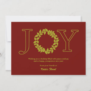 Cartes Pour Fêtes Annuelles Joyeuse Wreath Business Fêtes / Cartes de Noël