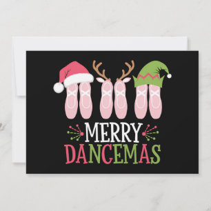 Cartes Pour Fêtes Annuelles Joyeuses Dancemas Noël Ballet Chaussures Danse