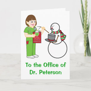 Cartes Pour Fêtes Annuelles Joyeuses fêtes au bureau du médecin