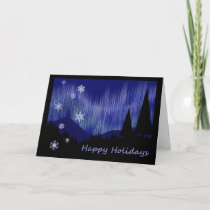 Cartes Pour Fêtes Annuelles Joyeuses fêtes - Aurora Borealis