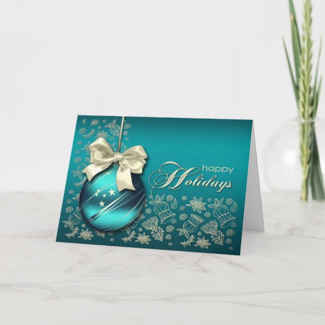 Cartes Pour Fêtes Annuelles Joyeuses fêtes. Bauble de Noël (Devant)