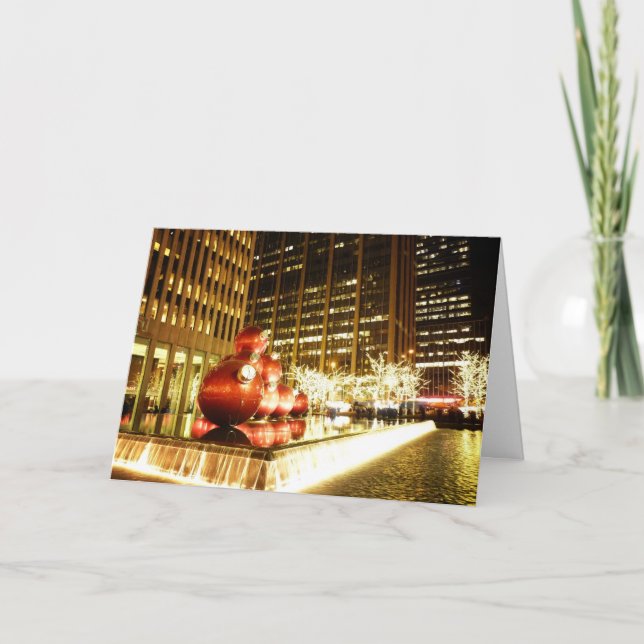 Cartes Pour Fêtes Annuelles Joyeuses Fêtes - Belles Illuminations de Fêtes (Devant)