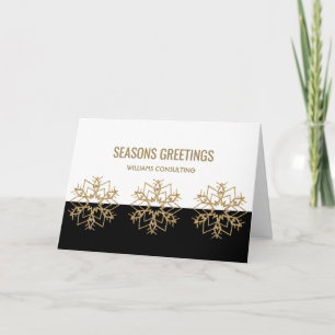 Cartes Pour Fêtes Annuelles Joyeuses Fêtes Black White et Gold
