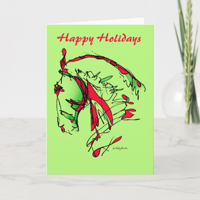 Cartes Pour Fêtes Annuelles Joyeuses Fêtes_Carte noble visage (Devant)