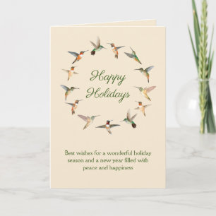 Cartes Pour Fêtes Annuelles Joyeuses fêtes Colibri