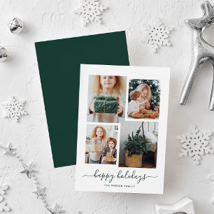 Cartes Pour Fêtes Annuelles Joyeuses Fêtes Collage photo moderne de quatre p
