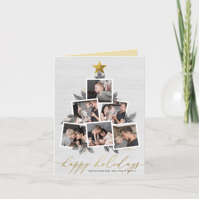 Cartes Pour Fêtes Annuelles Joyeuses fêtes| Country Christmas Tree Collage (Devant)