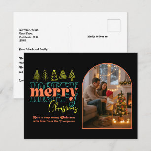Cartes Pour Fêtes Annuelles Joyeuses Fêtes Cozy Arch Photo Joyeux Noël