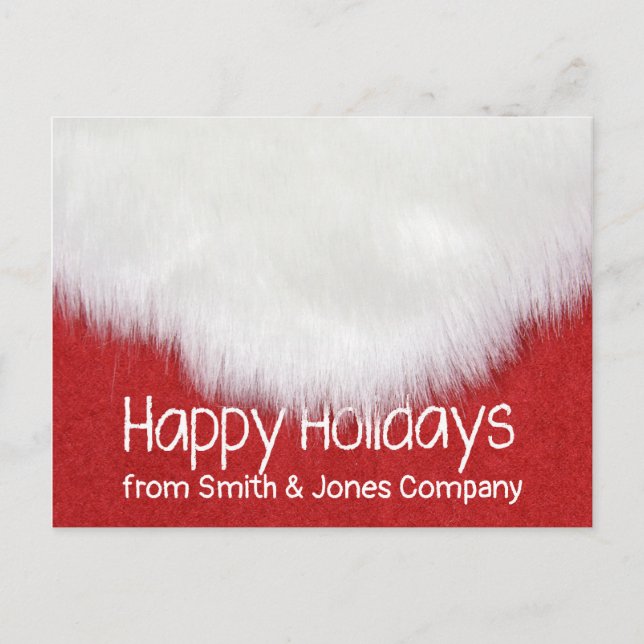 Cartes Pour Fêtes Annuelles Joyeuses fêtes d'affaires Père Noël Beard (Devant)