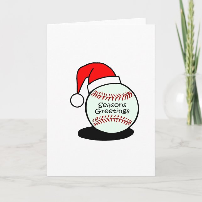 Cartes Pour Fêtes Annuelles Joyeuses Fêtes de base-ball (Devant)