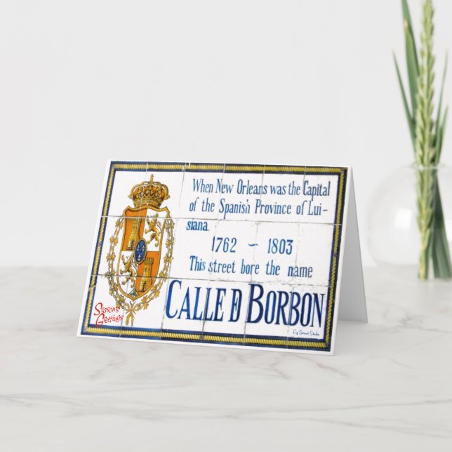 Cartes Pour Fêtes Annuelles Joyeuses Fêtes de Bourbon Street (Devant)