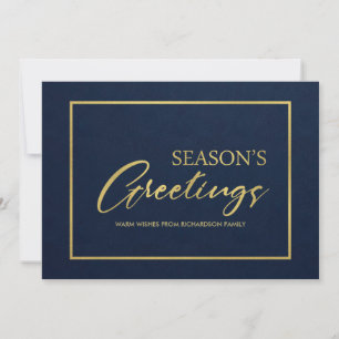 CARTES POUR FÊTES ANNUELLES JOYEUSES FÊTES DE CALLIGRAPHIE MINIMALE DE L'OR DE
