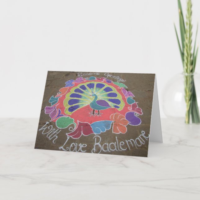 Cartes Pour Fêtes Annuelles Joyeuses Fêtes de crinière de Baale (Devant)