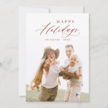 Joyeuses Fêtes de famille en écriture moderne roug