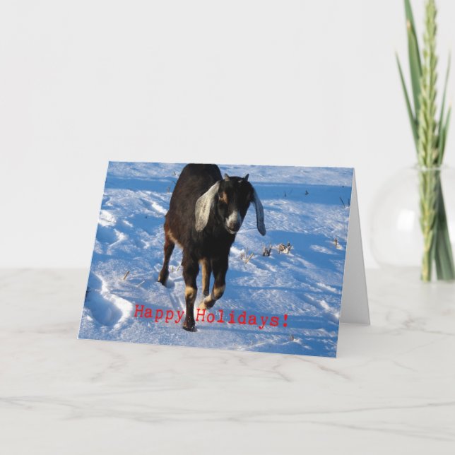 Cartes Pour Fêtes Annuelles Joyeuses fêtes de la chèvre nubienne (Devant)