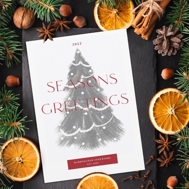 Cartes Pour Fêtes Annuelles Joyeuses Fêtes de l'arbre de Noël d'entreprise (Créateur téléchargé)