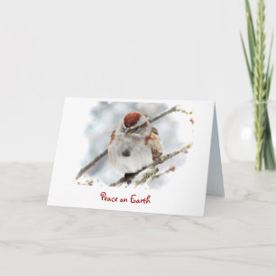 Cartes Pour Fêtes Annuelles Joyeuses Fêtes de moineau d'arbre