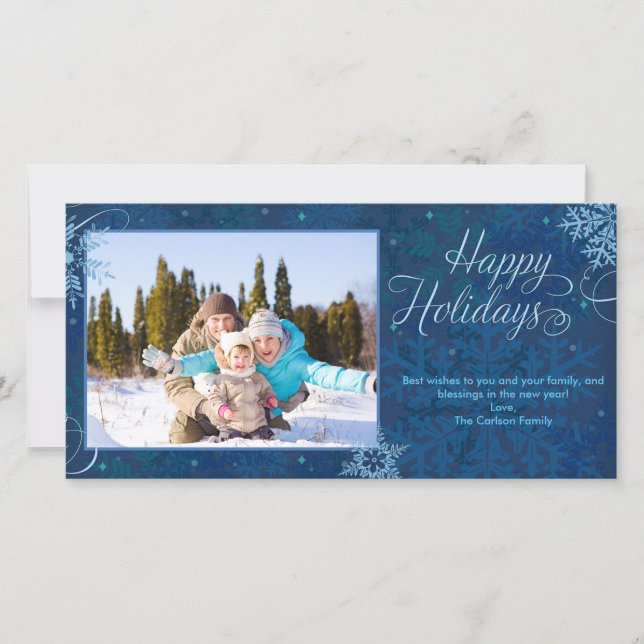 Cartes Pour Fêtes Annuelles Joyeuses Fêtes de neige (Devant)