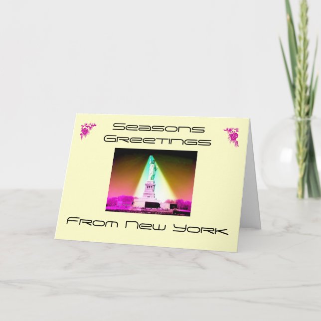 Cartes Pour Fêtes Annuelles Joyeuses Fêtes, De New York, (Devant)