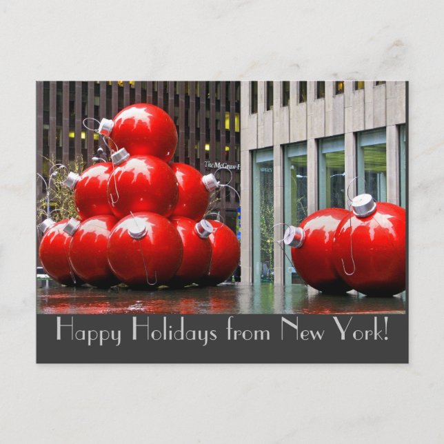 Cartes Pour Fêtes Annuelles Joyeuses fêtes de New York (Devant)