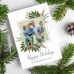 Cartes Pour Fêtes Annuelles Joyeuses fêtes de Noël Photo stylish géométrique