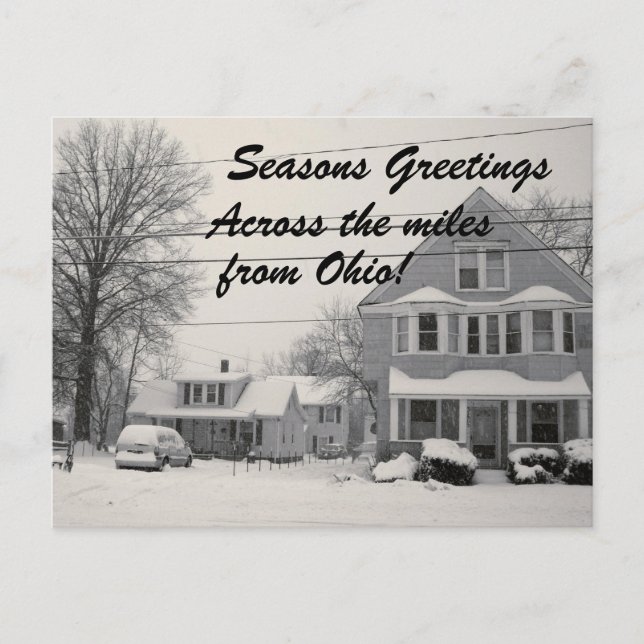 CARTES POUR FÊTES ANNUELLES JOYEUSES FÊTES DE OHIO (Devant)