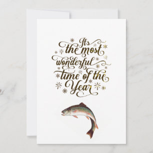 Cartes Pour Fêtes Annuelles Joyeuses Fêtes de pêche amusants