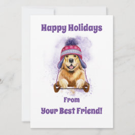 Cartes Pour Fêtes Annuelles Joyeuses Fêtes de votre meilleur ami, Golden