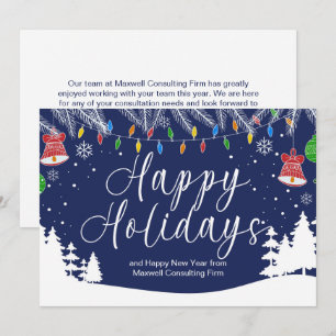 Cartes Pour Fêtes Annuelles Joyeuses Fêtes d'entreprise personnalisées Festive