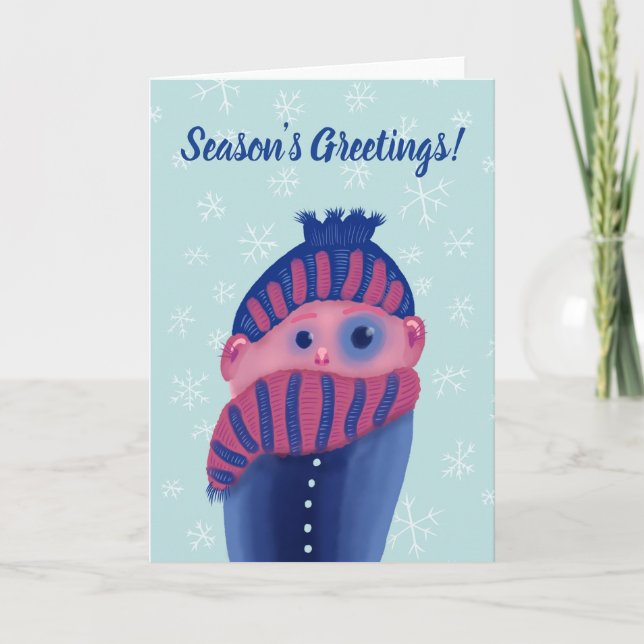 Cartes Pour Fêtes Annuelles Joyeuses Fêtes d'hiver amusants (Devant)