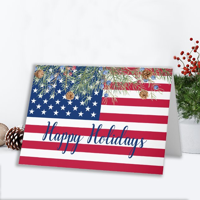 Cartes Pour Fêtes Annuelles Joyeuses Fêtes Drapeau Américain Patriotique Entre (Créateur téléchargé)