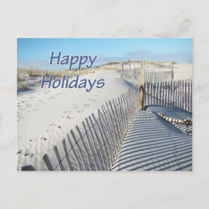 Cartes Pour Fêtes Annuelles Joyeuses fêtes Dunes de sable et clôtures