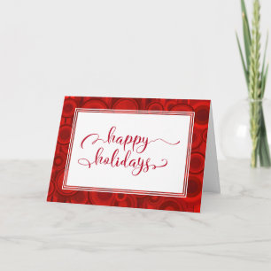 Cartes Pour Fêtes Annuelles Joyeuses Fêtes Écriture Rouge avec Cercles & Rayur